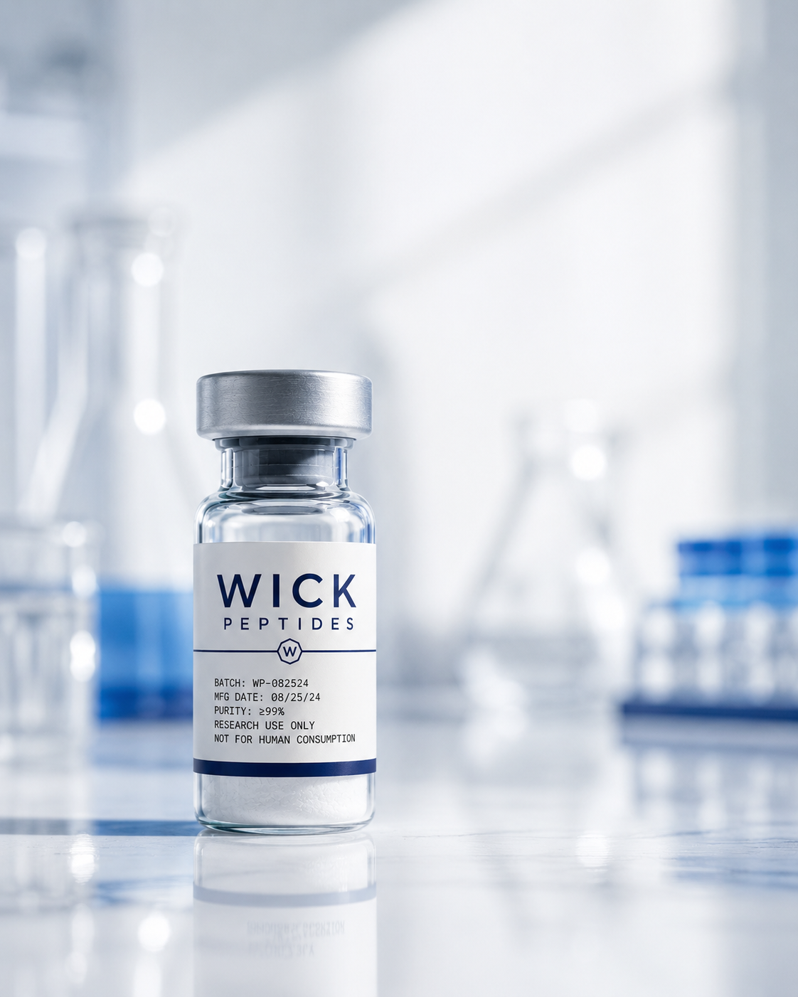 Wick Peptides research vial